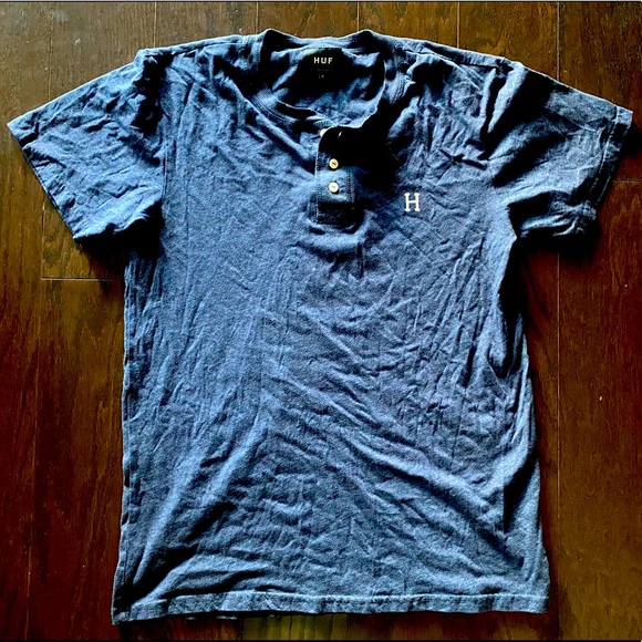 Men’s Huf button T shirt - Picture 1 of 4